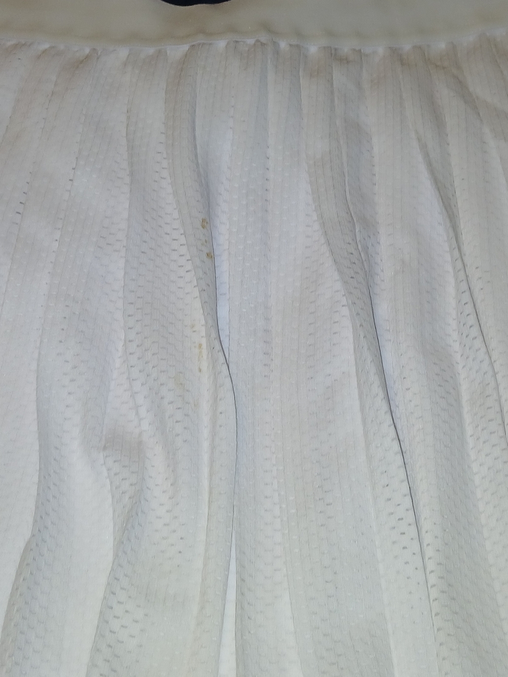 White Textured Pleated Skirt